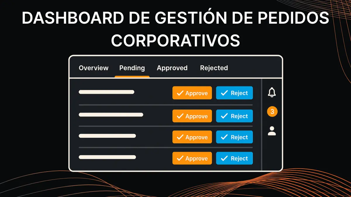 Dashboard gestión pedidos corporativos aprobación Magento 2 B2B control empresarial