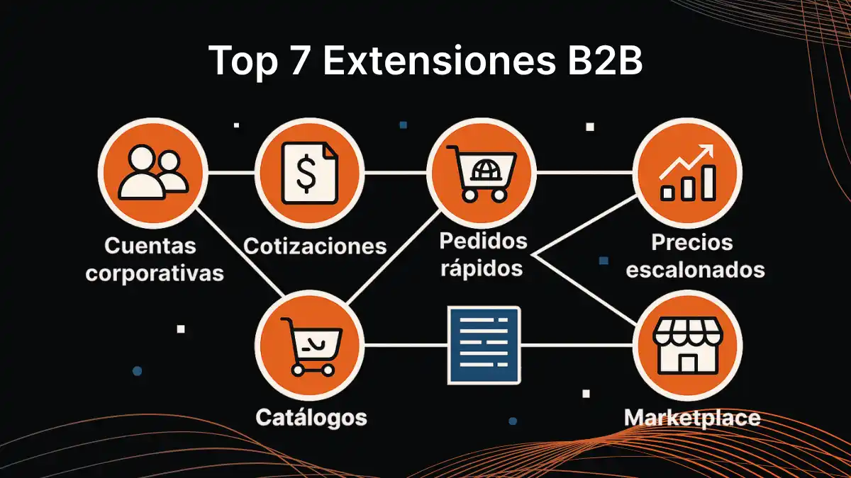 Las 7 mejores extensiones Magento 2 B2B para mayoristas y distribuidores
