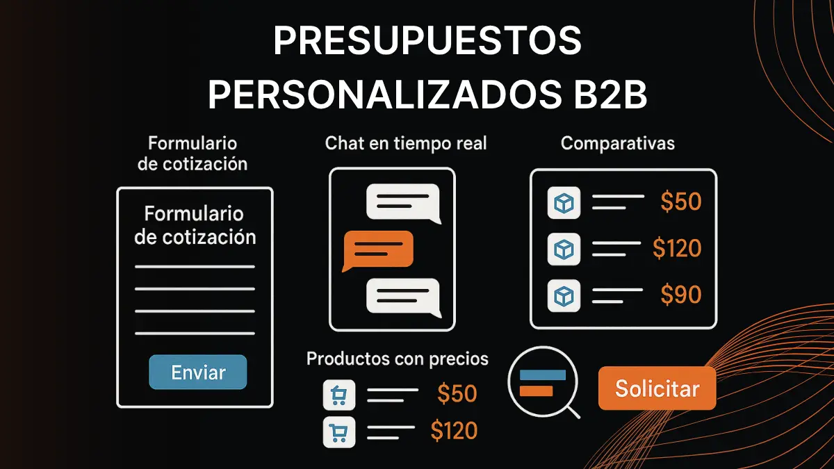 Interfaz de presupuestos personalizados B2B Magento con solicitud de cotización en tiempo real