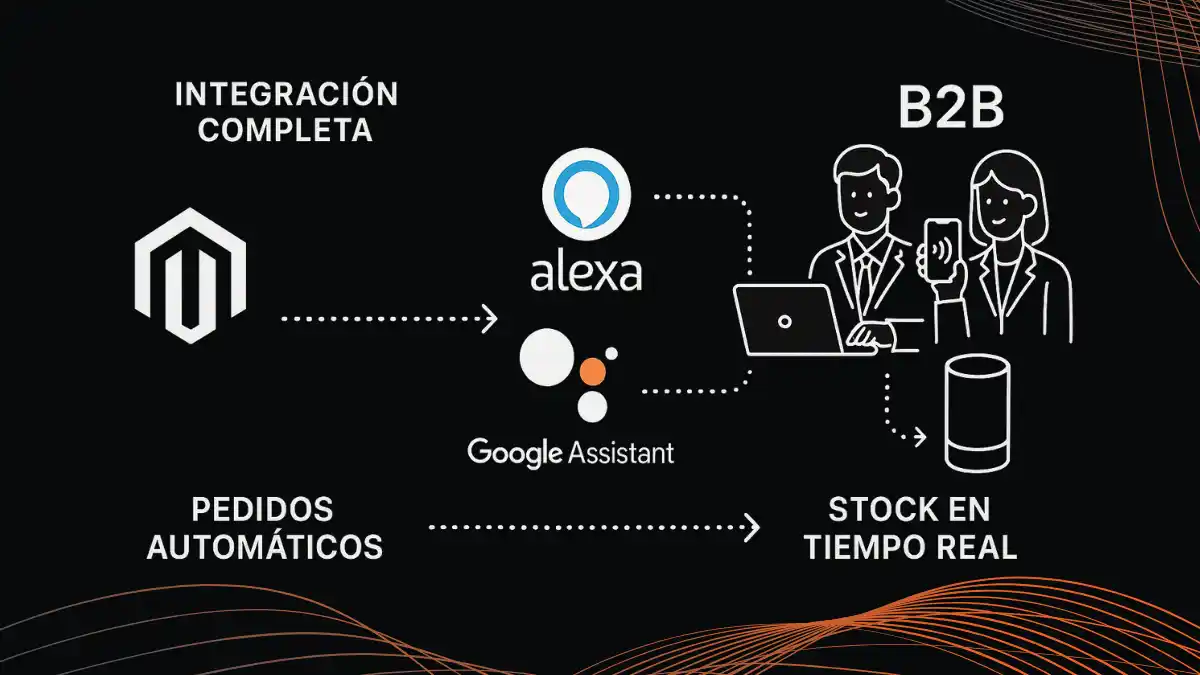 Integración de Magento 2 con asistentes de voz para voice commerce B2B