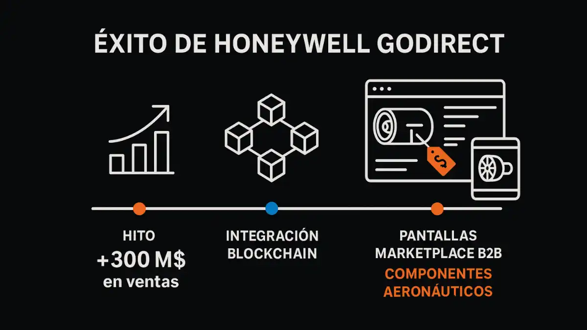 Casos reales Honeywell GoDirect Magento aeronáutica marketplace éxito