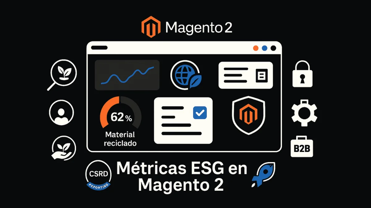 Magento 2 sostenibilidad CSRD reporting ESG empresas B2B