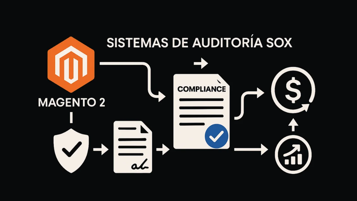 Magento 2 SOX compliance controles financieros auditoría ecommerce